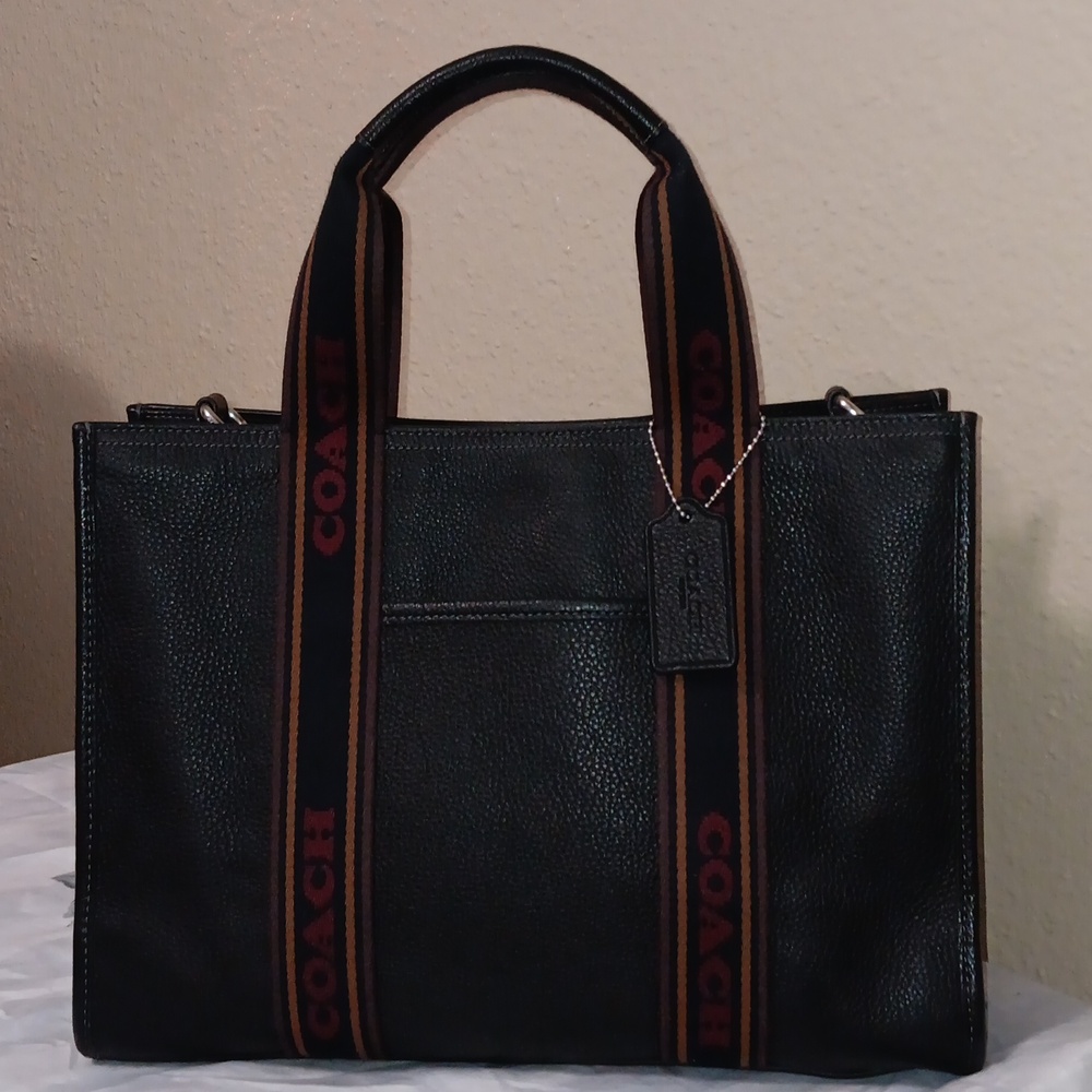 Coach Black and Brown Leather Smith Tote - Picture 11 of 12